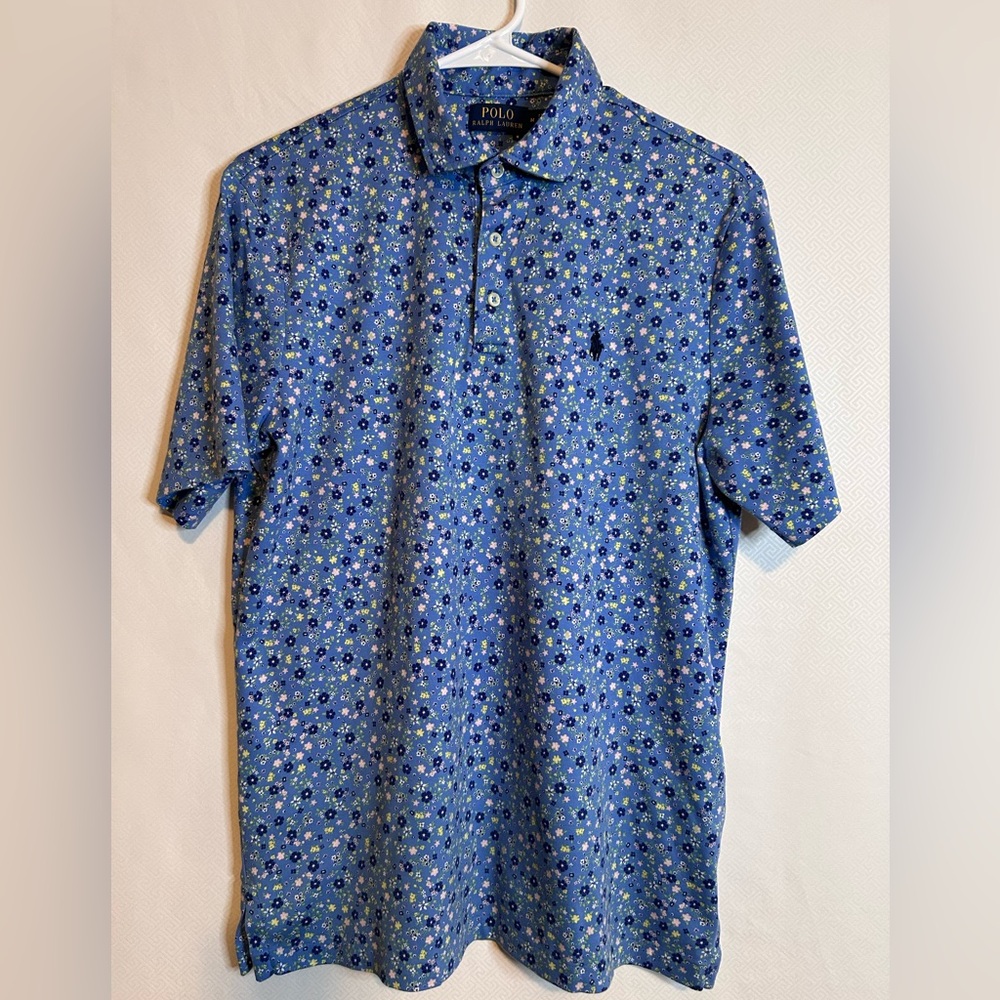 Ralph Lauren Blue Floral Polo Shirt